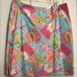 Lilly Pulitzer Floral Patchwork Skirt